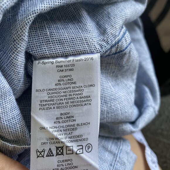 Armani Exchange Slim Dress Shirt in Grey - Picture 7 of 7